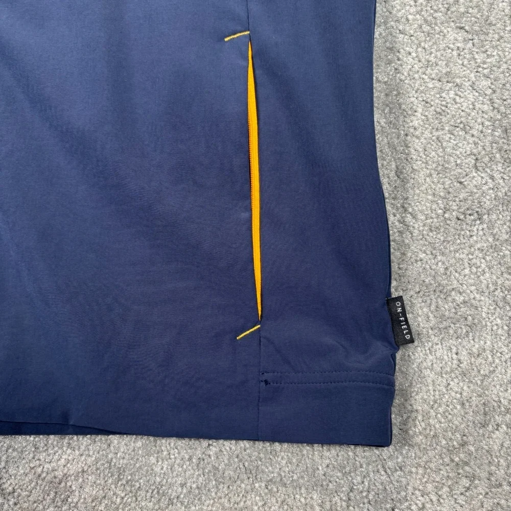 Nike West Virginia Mountaineers Jacket Mens M Full Zip Blue Embroidered On Field
